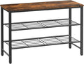 Kitsure Shoe Rack for Closet, Rustic Brown Shoe Organizer with Leveling Feet, Sturdy & Rust-Proof Shoe Storage for Entryway, Bedroom, Living Room, 29.5" x 11.4" x 18.4", Brown