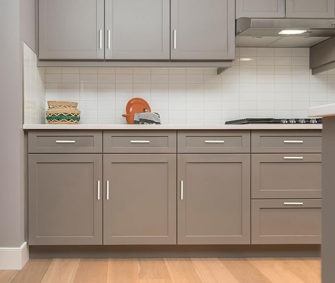 Ravinte 20 Pack Solid 5 Inch Kitchen Square Cabinet Handles Brushed Nickel Cabinet Pulls Drawer Pulls Kitchen Cabinet Hardware Kitchen Handles
