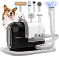 HEAPETS Dog Grooming Vacuum Kit - 3L Vacuum with 7 Tools, Low Noise Electric Clipper and Brush for Pet Shedding at Home, Black