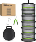 Yesker 6 Layer Herb Drying Rack Hanging Mesh Net Foldable Plant Drying Racks 24" w Green Zipper Pruning Shears Hook Dryer Hanging Rack for Herbs Seed Bud Fruit Clothes Grow Tent Closets Garden Outdoor | Drying Green Zipper Pruning Shears Hook Dryer Han...