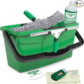 Unger AK015 Window Cleaning Kit PRO Set - Power Washer Sleeve, ErgoTec Squeegee, Bucket 18L, Liquid Glass Cleaner 1L, Safety Glass Scraper, Microfibre Cloth - Professional Window Cleaner, Green