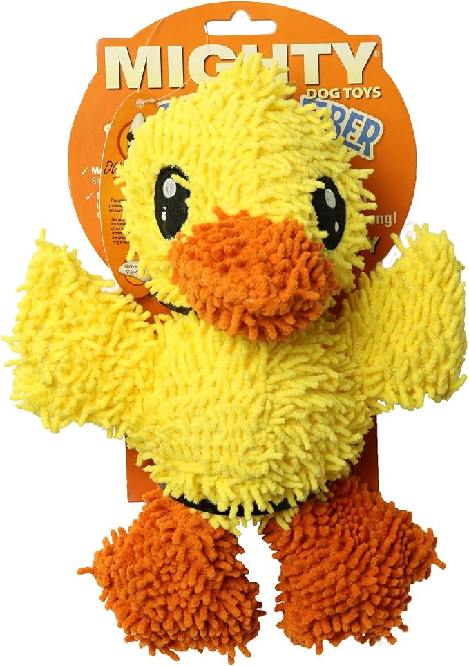 MIGHTY® 2 Pack Microfiber Medium Duck Dog Toys | Ultra Durable Plush Toy with Multiple Layers & Reinforced Seams , Washable and Floats , Mighty® Construction