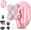 5-in-1 Electric Razors for Women, Portable Electric Shavers for Full Body, Waterproof Wet/Dry, Rechargeable Hair Remover for Lady Legs, Face, Underarms, Lips, Arms