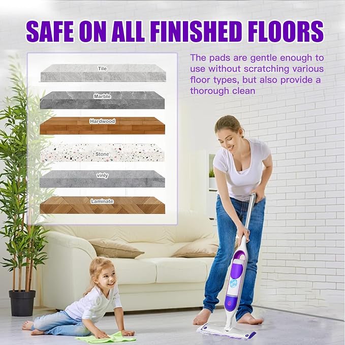 20 Count Power Mop Pads Refills for Swiffer PowerMop Multi-Surface Mopping Pad Disposable Replacement Mop Pads Compatible with Swiffer PowerMop,Safe on All Finished Floors