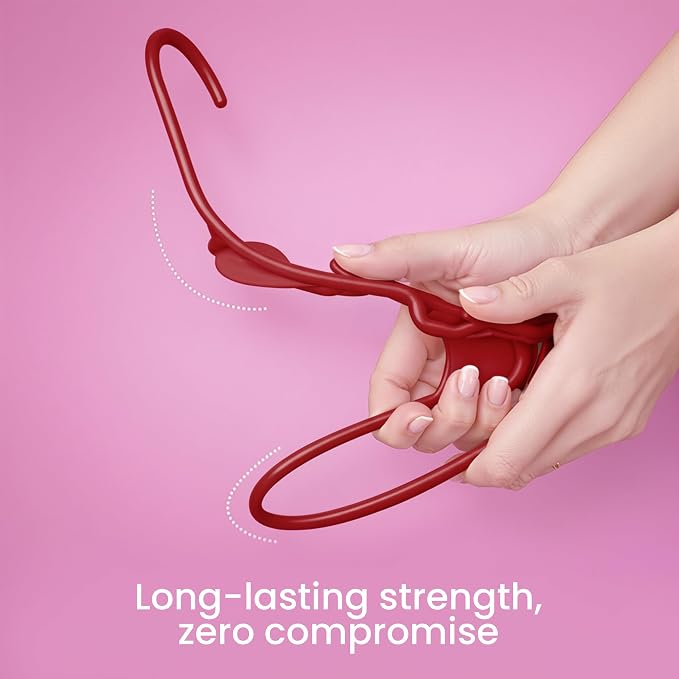 Utopia Home Plastic Hangers 30 Pack – Space Saving Clothes Hanger Red | Durable & strong | Closet organizer & storage | Ideal for apartments, dorms & stocking stuffers