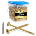#10 x 4” Deck Screws, 500Pcs Star Drive Wood Screws | Rust Resistant Timber Screws for Timber/Log/Landscaping Wood, T25 Star Bit Included, Yellow