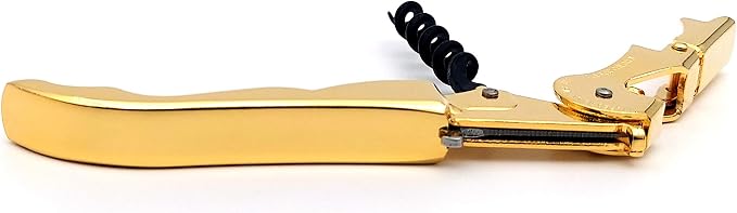 Pulltap's Genuine Slider 900 Waiter's Corkscrew – Double-Hinged Wine Key with Sliding Foil Cutter – Patented Design – Made in Spain – Oro (Gold 24K Full Gold)