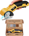 Tactical Electric Scissors Cordless Cardboard Cutter Electric Box Cutter for Cardboard 4V Rechargeable Power Scissors with Safety Lock LED Light for Carpet Plastic Leather