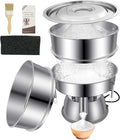 Sidasu Automatic Powder Sifter Machine 12 Mesh 80 Mesh Automatic Sieve Shaker Vibrating Machine 110V Stainless Steel Sieve Shaker Machine with 2 Screens, Sieve Shaker Machine for Flour Powders