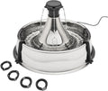 PetSafe Drinkwell Stainless Multi-Pet Fountain, red, 8 lb (PWW00-13705) | Customizable 1-5 Water Streams, Rust/Scratch-Resistant Stainless Steel, Carbon and Foam Filters Included