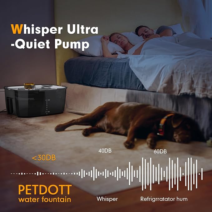 Dog Water Fountain Water Pump Water Fountain for Large Dogs, Stainless Steel Dog Fountain Pump for D2223,D2322,D2340,D2341, Quiet and Safe