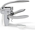 Vinturi Lever Wine Opener Set made of Premium Chrome Wine Corkscrew with Replacement Spiral and Foil Cutter with Sleek, Durable Die-Cast Metal Design