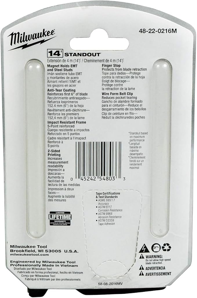 Milwaukee Tape MEAS Wide Blade MAG 16FT 48-22-0216M