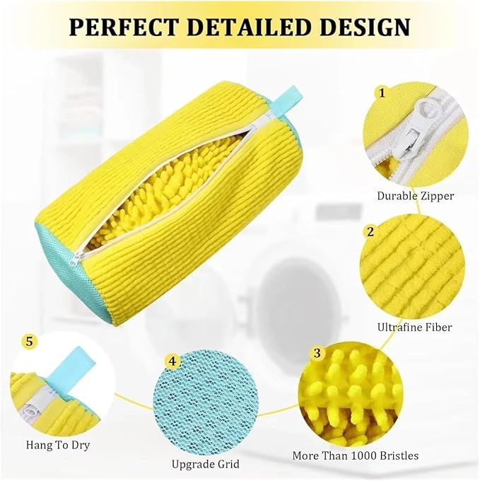 1pc Laundry Bag Shoe Washing Padded Net Protector(F)