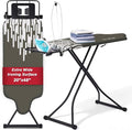 Extra Large Ironing Board with Hang Rail and Iron Rest 64" L x 20" W x 38" H (Large with Sliding Iron Rest)