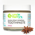 Uncle Harry's Anise Remineralizing Toothpaste | Natural Whitening Tooth Paste Freshens Breath & Promotes Enamel | Vegan Fluoride Free Toothpaste