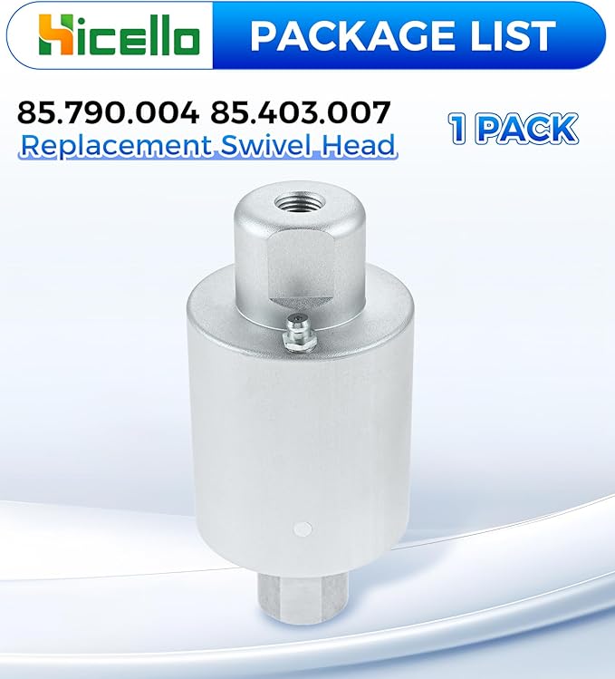 Rotary Swivel Head Replacement for BE Whirl-A-Way 16’’, 18’’, 20’’, 24’’ Surface Cleaner – 4000 PSI 8 GPM Aluminum Swivel Head Fits 85.790.004, Hot/Cold Water Ready