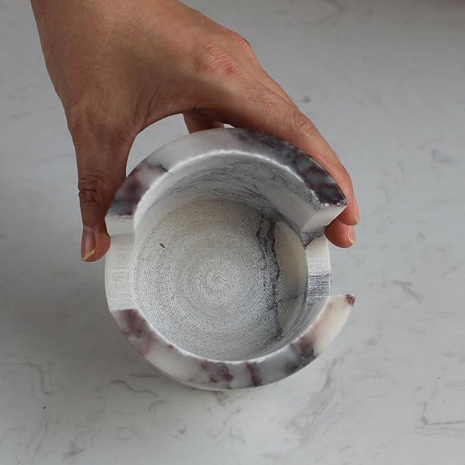 Nawgnail Natural Marble Travertine Sponge Holder for Kitchen Counter, Drying Rack, Sponge Caddy for Sink Organizer - Calacatta Viola Marble