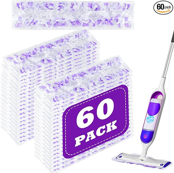 60 Count Power Mop Pads Refills for Swiffer PowerMop Multi-Surface Mopping Pad Disposable Replacement Mop Refill Pads Compatible with Swiffer PowerMop,Safe on All Finished Floors