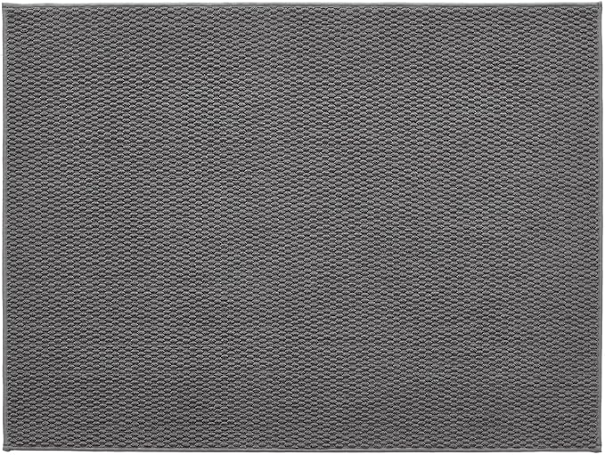 TYUU Large Bathroom Rugs Non Slip Washable Bath Rugs Super Absorbent Bathroom Rug Thin Quick Dry Low Pile Bath Mats, Dark Grey 36"x48"