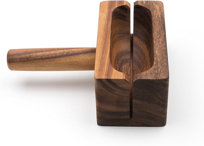 Ironwood Gourmet 28330 Local 338 Bagel Miter, Acacia Wood, 7 x 5.5 x 2.5 inches