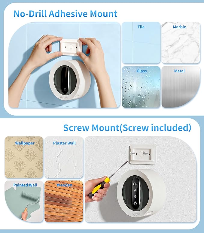 2026 Upgraded Toothbrush Holder with Dual UV & Heated Drying, Wall Mounted Toothbrush Organizer for Bathroom, Type-C Rechargeable Covered 2-Slot Storage for Manual and Electric Toothbrushes