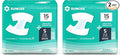 SUNKISS TrustPlus Adult Diapers with Maximum Absorbency, Unisex Disposable Incontinence Briefs with Tabs for Men and Women, Odor Control, Small, Previously XSmall, 15 Count (Pack of 2)