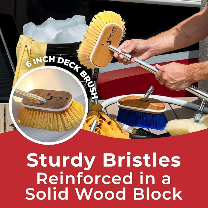 Shurhold 6" Polystyrene Medium Bristle Deck Brush