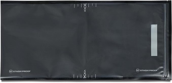 Resealable Vacuum Seal Zipper Bags 11" x 24" (50 Count) 5.5 Mil (Black & Clear) Precut BPA Free Heavy-Duty Commercial Grade Reclosable Bag, Sous Vide, Meal Prep, Freezer Storage & Food Preservation