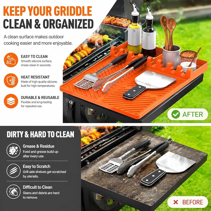 Silicone Griddle Mat for Cuisinart CGG-501 22" Gas Griddle, Heat-Resistant, BBQ Griddle Tools Mat, Suitable for Outdoor Cooking in All Seasons