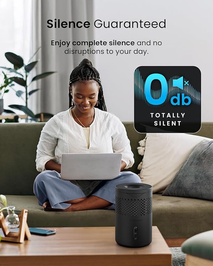 Pro Breeze Osmo® Dehumidifier, Silent & Refillable Moisture Absorber for Home, Bedroom, Wardrobe and Bathroom,1.54lb Refillable Tablet, Black