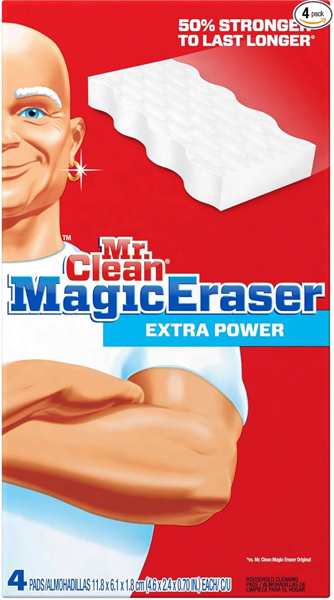 Magic Eraser Extra Durable, 4 3/5" x 2 2/5", 4/Box