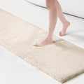 Madison Park Marshmallow Bathroom Rug Non Slip, Luxrurious Plush Bath Mat, Absorbent, Quick Dry, Spa Design Bath Room Décor, 24x72, Natural