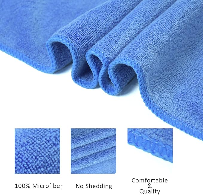 JML Microfiber Bath Towel Set, 6 Pack, 27" x 55", Peach/Grey/Blue | Hanging Loop, Extra Absorbent, Fast Drying, Lint-free, Use for Pool, Swimming, Fitness, Sports, Yoga
