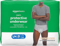 Amazon Basics Maximum Absorbency Incontinence Underwear for Men with Leak Protection, Dri-Fit Technology, Odor Control, Cotton Enhanced, Small/Medium, 20 Count
