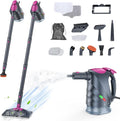 Steam Cleaner, 10-in-1 Steam Mop with Detachable Handheld Steamer, 320ml Water Tank, 10s Fast Heating, Portable Steamer for Kitchen, Floor, Tiles, Window, BBQ Grill, Car
