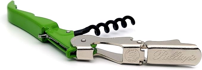 Pulltap's Genuine Slider 900 Waiter's Corkscrew – Double-Hinged Wine Key with Sliding Foil Cutter – Patented Design – Made in Spain – Verde Limón (Lemon Green)