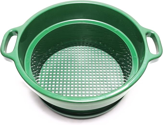 ASR Outdoor DEEP Stacking 1/4" Classifier Screen with Handles, Heavy Duty 5 Gallon Plastic Sifting Sieve