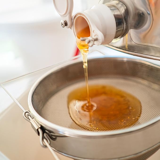 Stainless Steel Honey Strainer, Double Sieve Honey Filter, Honey Extractor Equipment for 5 Gallon Bucket Honey,Beekeeping Equipment Tools