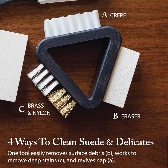 FootFitter Ultimate Shoe Care Kit, Premium Shine Brush & Suede Tools for Cleaning, Polishing, Conditioning, and Restoring Leather, Nubuck & Suede Footwear (Made in Germany)