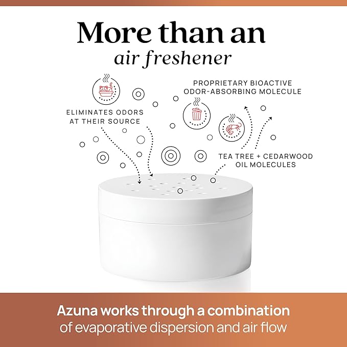 Azuna Pet Odor Eliminator for Strong Odor Gel | Plant Powered Australian Tea Tree Oil | Dog and Cat Room Deodorizer | Pet and Child Friendly | Cedarwood Scent | 24oz Refill