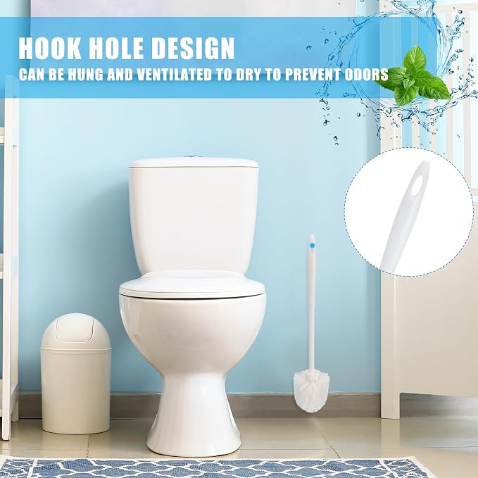Tioncy 1 Pcs 14.2 Inch Toilet Brush Commercial Heavy Duty Toilet Bowl Cleaning Scrub Long Scrubber for Bathroom Cleaning Supplies