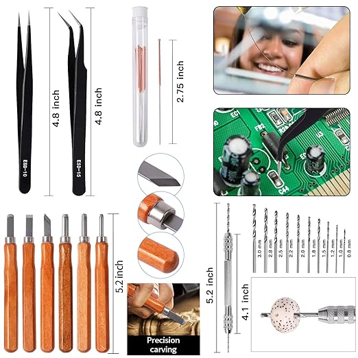 165Pcs 3D Printing Accessory Tools with Tool Box for 3D Printer Modeler Basic Tools Diverse 3D Print Nozzle Cleaning Kit Mini Rotary Tool for Remove/Trim and Finish 3D Print
