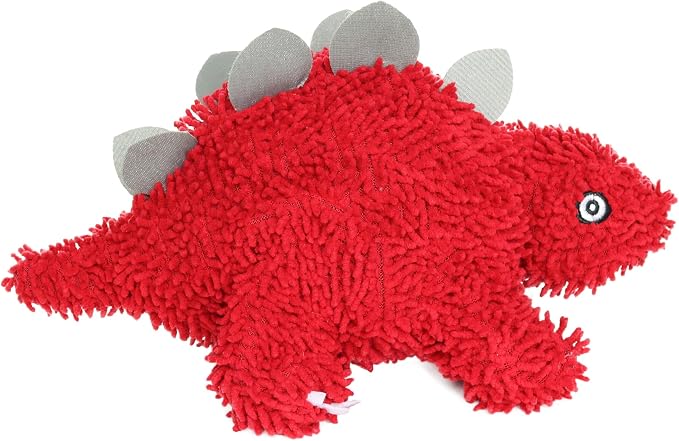 MIGHTY® 2 Pack Microfiber Medium Stegosaurus Dog Toys | Ultra Durable Plush Toy with Multiple Layers & Reinforced Seams , Washable and Floats , Mighty® Construction
