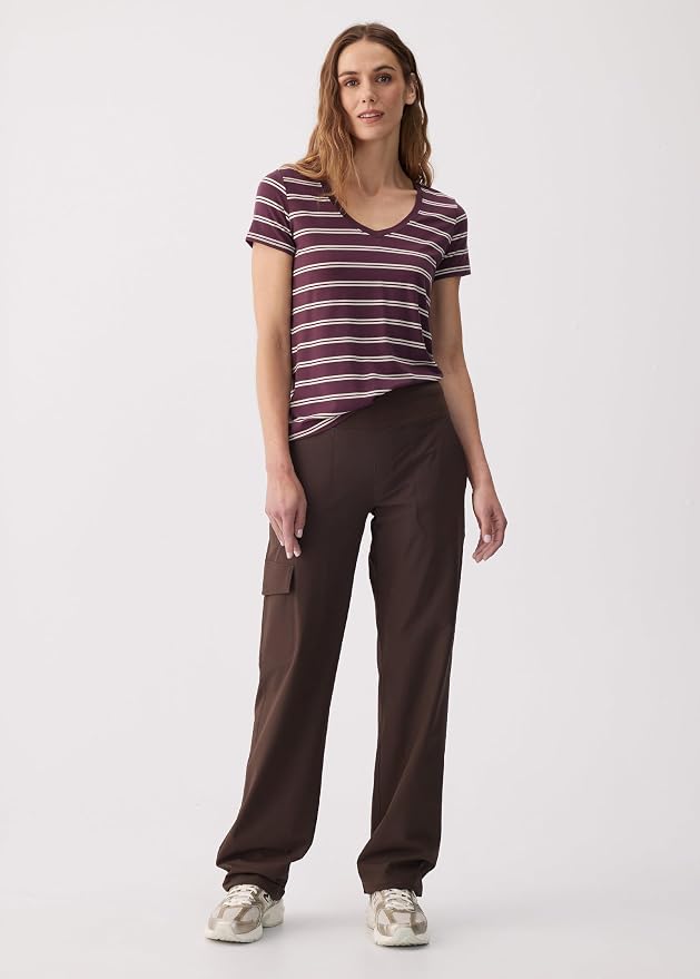 LOLË Momentum Women's Wide Leg Tech Trousers, Cargo Pocket | Brushed nylon stretch, cinch-or-flow openings, knit waistband, hidden phone stash, water-repellent, UPF50+ protection