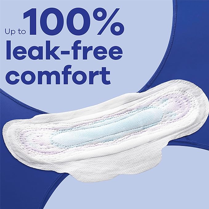 Always Ultra Thin Pads Size 2 Super Long Absorbency Unscented with Wings, 58 Count, Packaging May Vary