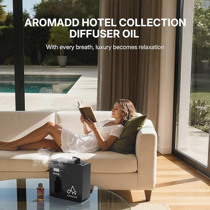 2025 Upgraded 3500 Sq.Ft Smart Scent Diffuser - HVAC System, Whole House Aroma & Hotel Collection Diffuser, Waterless Essential Oil Diffuser for Home Large Room, Cold Air Tech, 600mL (Black)