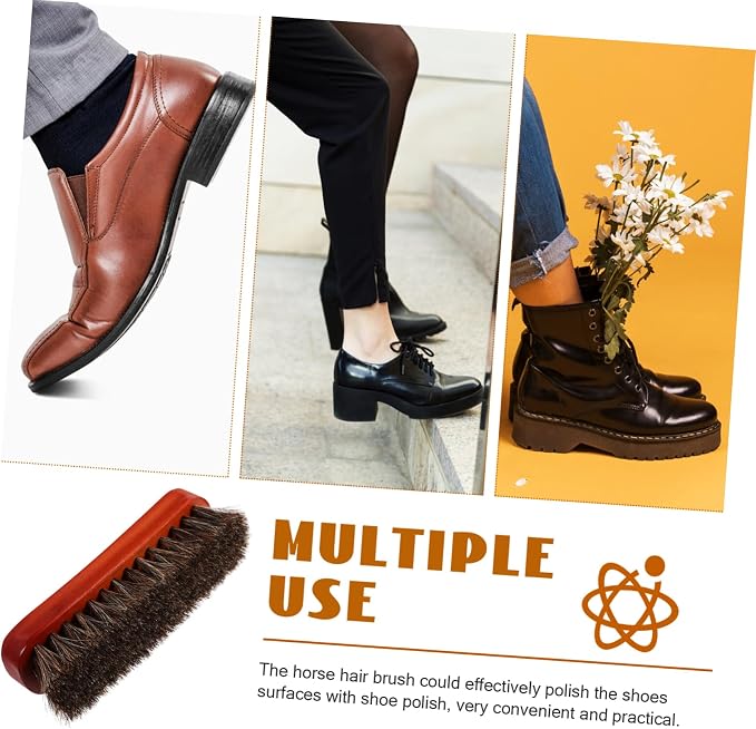 5pcs Laundry Scrubbing Brush Portable Wooden Shoe Cleaner Brush Ergonomic Handle for Boot Cleaning and Polishing for Shoes and Sneakers