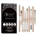 Yuslaidy Set pinceles Double Ended Nail Builder Gel Brush, French Tip Brush Hard Gel for Nails Pinceles cepillo de limpieza para esmalte de uñas de gel, Cepillo francés para uñas