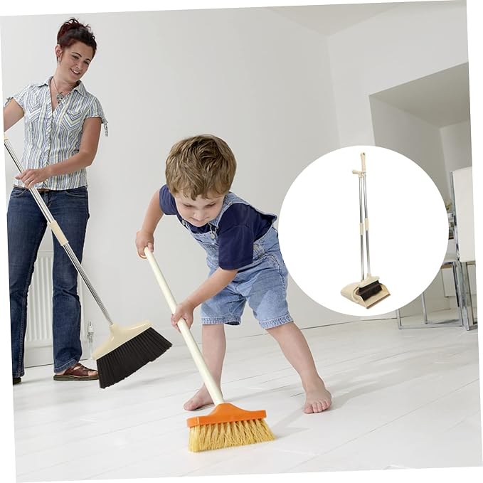 Didiseaon 1set Indoor Broom Dustpan Set Broom Sweeper Dust Pan and Cedar Dustpan Set Home Cleaning Tool